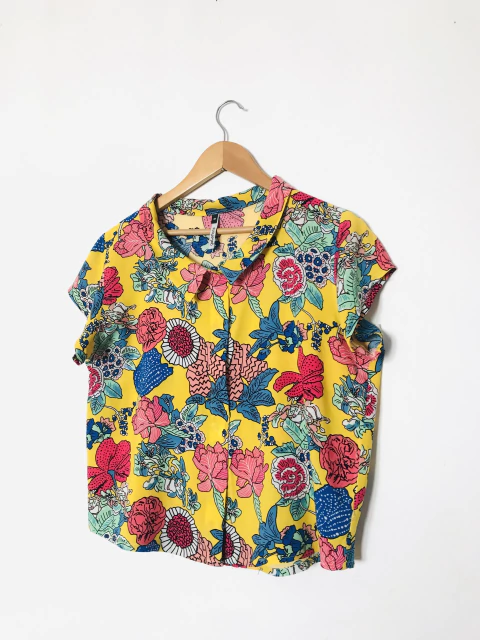 Amarilla Camisa Gataflora Talle M
